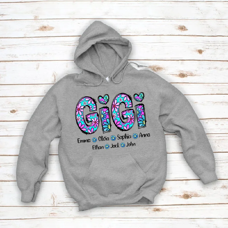 Gigi Bright Spring Floral Alphabet CL01 Hoodie