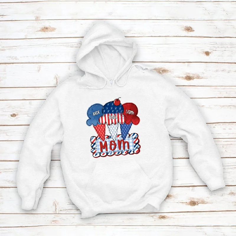 Independence Day American Flag Cream Mom And Kids LTP01 Hoodie