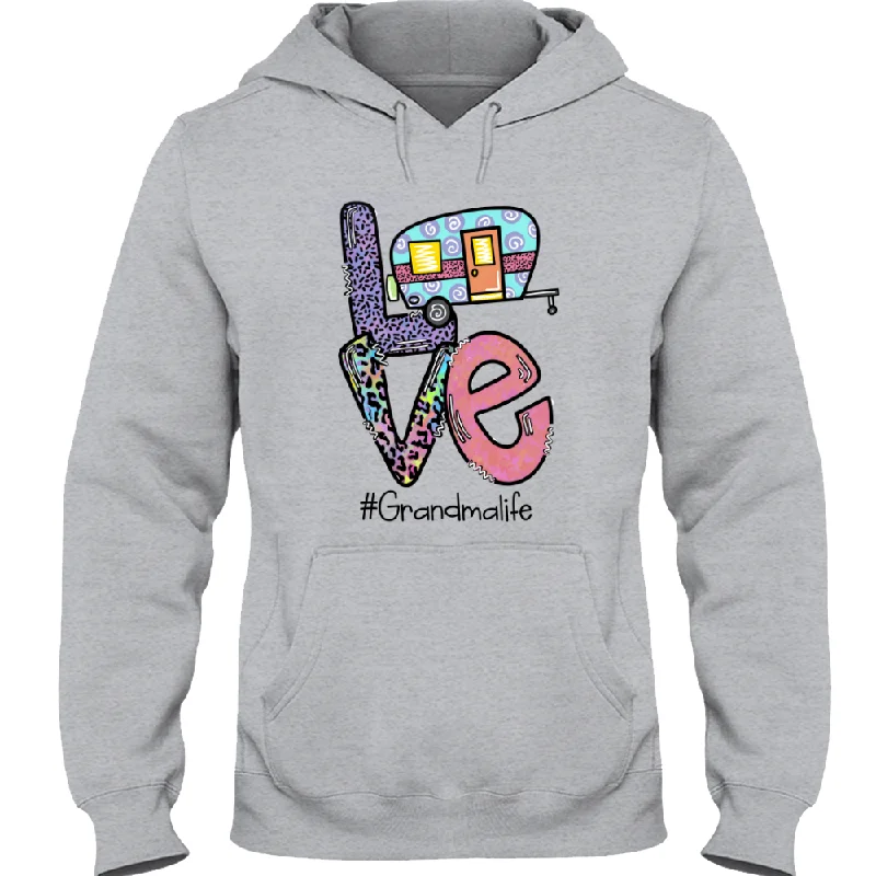 Love Grandma Life Camper, Camping Shirt, Gift For Grandma TH Hoodie