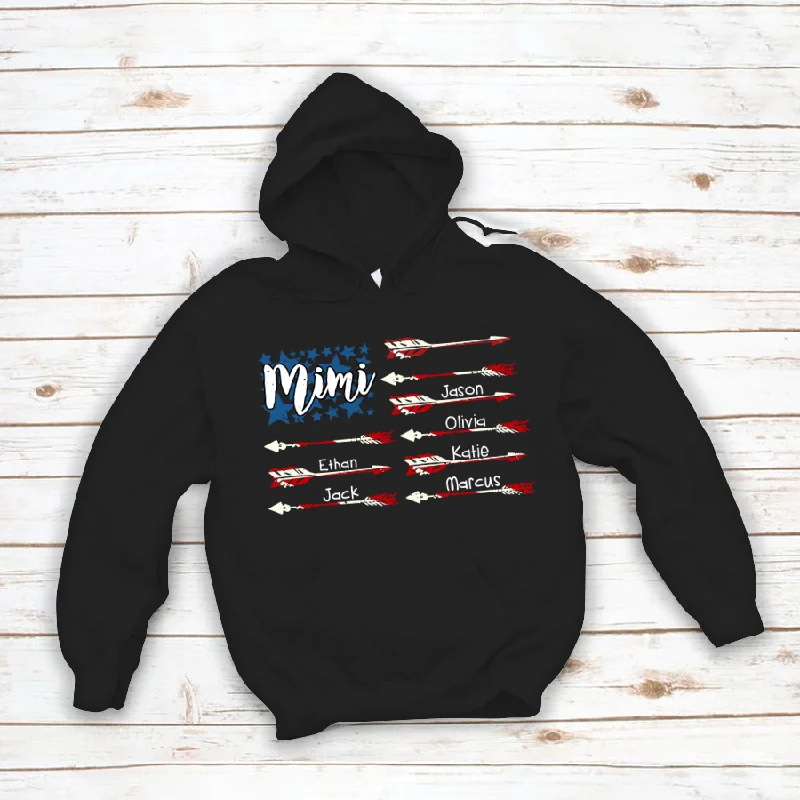 Mimi american flag with grandkids CL01 Hoodie