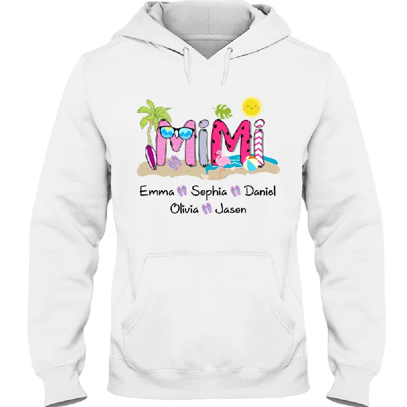 Mimi Beach Summer, Custom Mimi With Kids, Gift For Grandma TH Hoodie