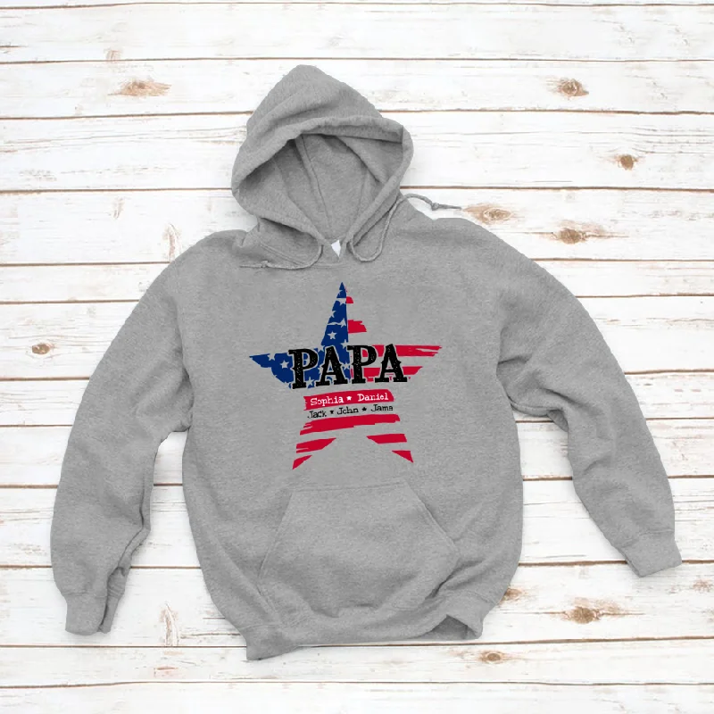 Papa Star And Kids 4th of July CTH01 Hoodie