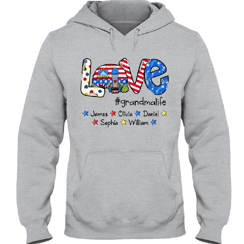 Personalized Love Grandma Life Camper 4th Of July, Gift For Grandma TH Hoodie