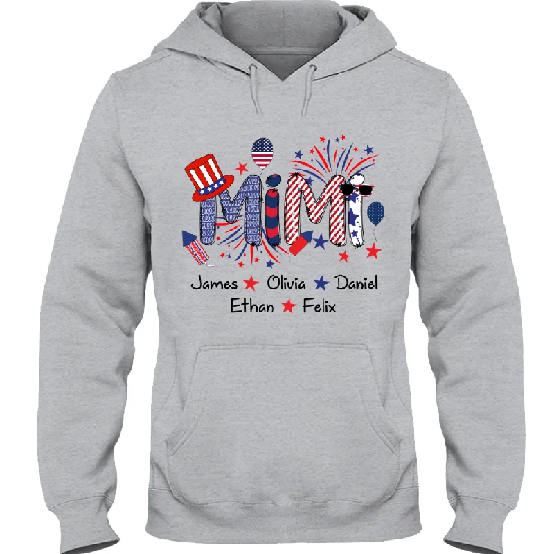 Personalized Mimi 4th Of July, Custom Mimi And Kids, Gift For Grandma TH Hoodie