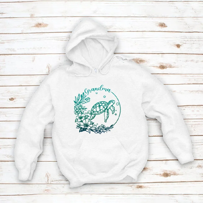 Turtle In Wave Grandma Grammy Nana Mimi Gift CTH01 Hoodie