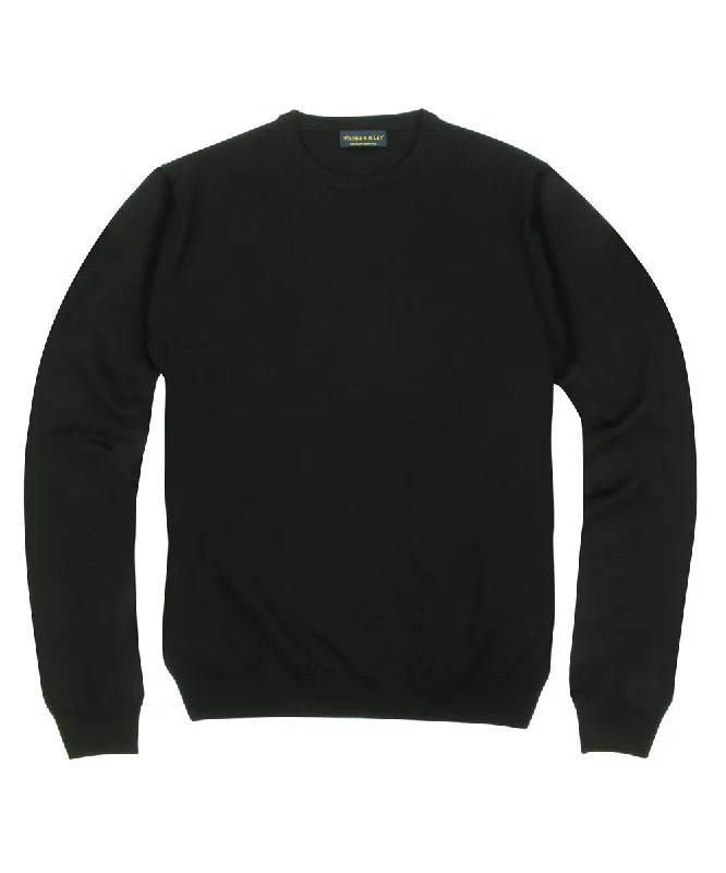 Big discounts – Shop now for amazing deals. 100% Pure Merino Wool Zegna Baruffa Crewneck Sweater - Black Big discounts – Shop now for amazing deals. 100% Pure Merino Wool Zegna Baruffa Crewneck Sweater - Black