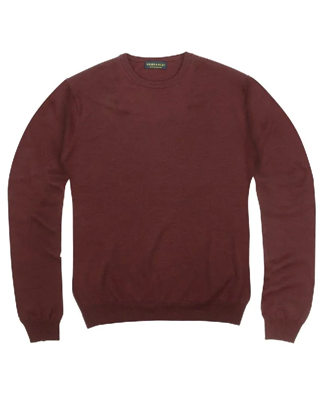 Bundle and save: Shop men’s fashion and enjoy exclusive discounts. 100% Pure Merino Wool Zegna Baruffa Crewneck Sweater - Burgundy Bundle and save: Shop men’s fashion and enjoy exclusive discounts. 100% Pure Merino Wool Zegna Baruffa Crewneck Sweater - Burgundy