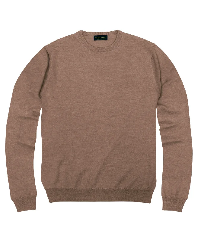 Shop stylish fashion – Get huge savings on men’s clothing. 100% Pure Merino Wool Zegna Baruffa Crewneck Sweater - Camel Shop stylish fashion – Get huge savings on men’s clothing. 100% Pure Merino Wool Zegna Baruffa Crewneck Sweater - Camel