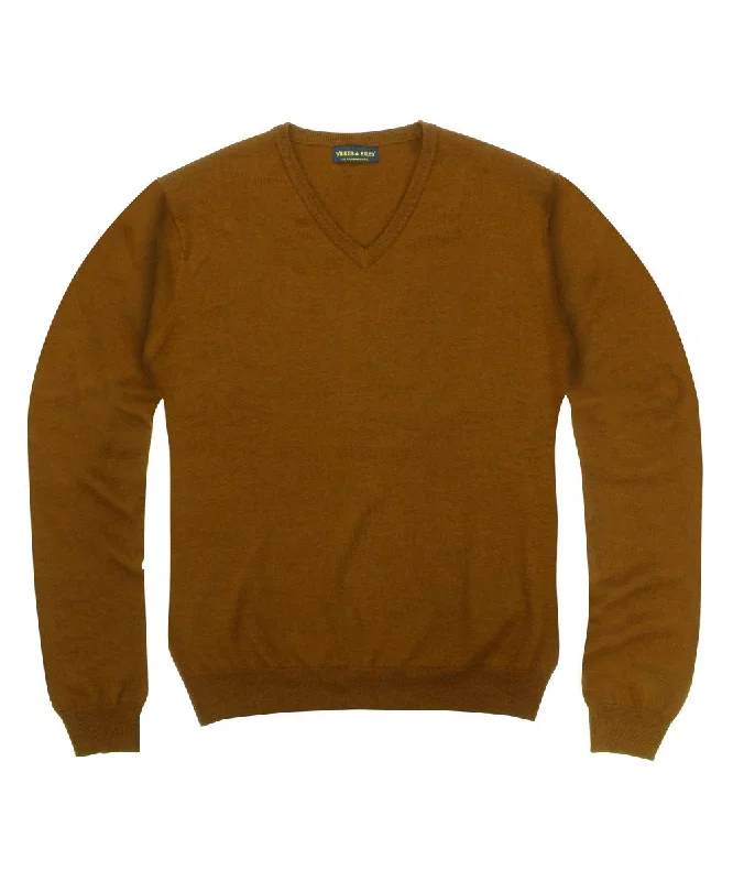 Big discounts on men’s wear – Shop now and save! 100% Pure Merino Wool Zegna Baruffa V-Neck Sweater - Rust Big discounts on men’s wear – Shop now and save! 100% Pure Merino Wool Zegna Baruffa V-Neck Sweater - Rust