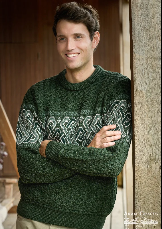 Shop stylish clothing for less – Great deals this week only. Aran Crafts Celtic Jacquard Sweater | Green Shop stylish clothing for less – Great deals this week only. Aran Crafts Celtic Jacquard Sweater | Green