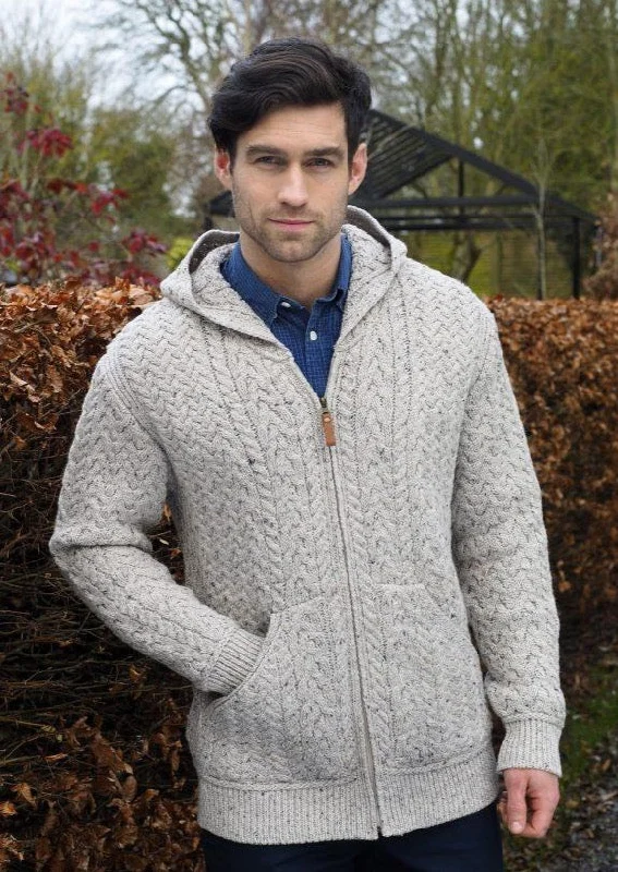 – Shop trendy clothing now.  Aran Crafts Men’s Hooded Cardigan | Oatmeal