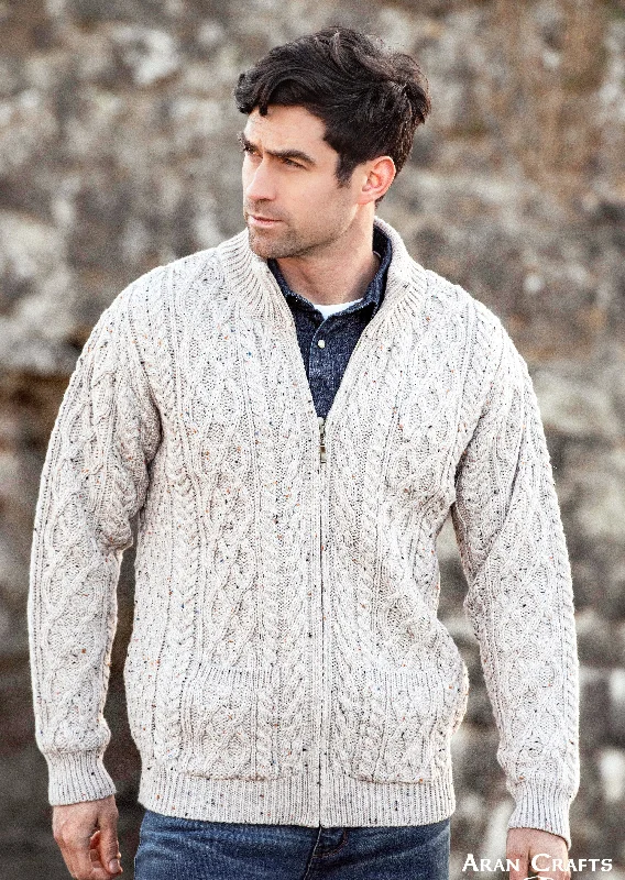 Check out the best prices on men's fashion basics – limited time offer.  Aran Crafts Dingle Zipper Sweater | Oatmeal