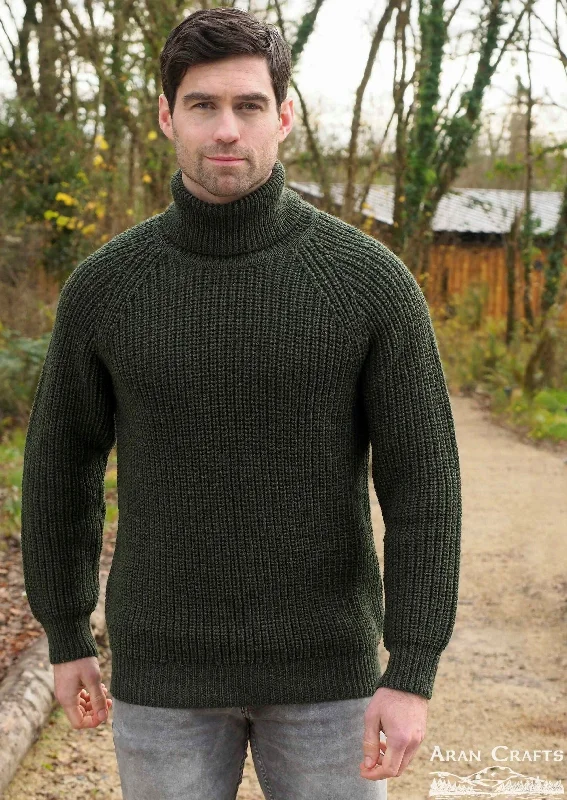 Men’s fashion just got more affordable – shop now! Aran Rib Roll Neck Sweater | Green Men’s fashion just got more affordable – shop now! Aran Rib Roll Neck Sweater | Green