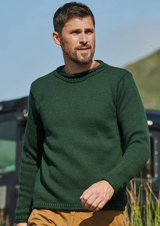 Shop our men's clothing collection for the best prices of the season. Aran Roll Neck Sweater | Green Shop our men's clothing collection for the best prices of the season. Aran Roll Neck Sweater | Green