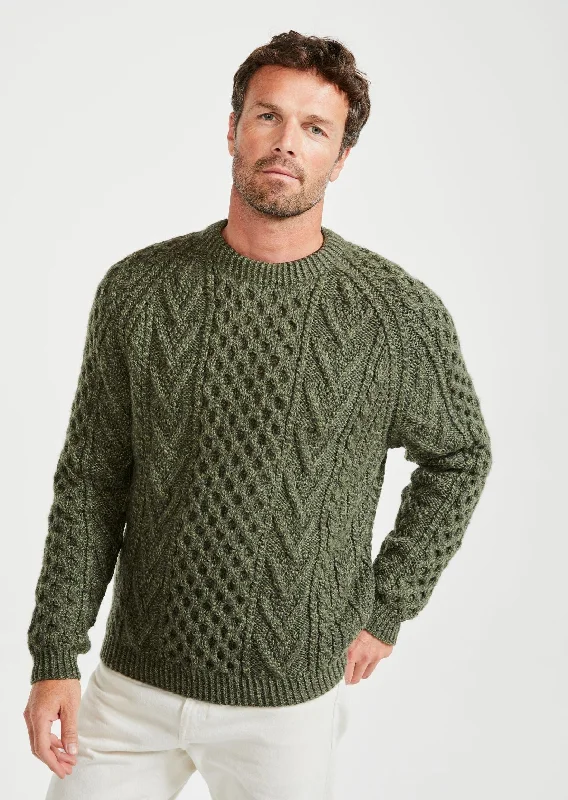 Update your look for less with men’s clothing on sale. Aran Handknit Crew Neck Sweater | Green Update your look for less with men’s clothing on sale. Aran Handknit Crew Neck Sweater | Green