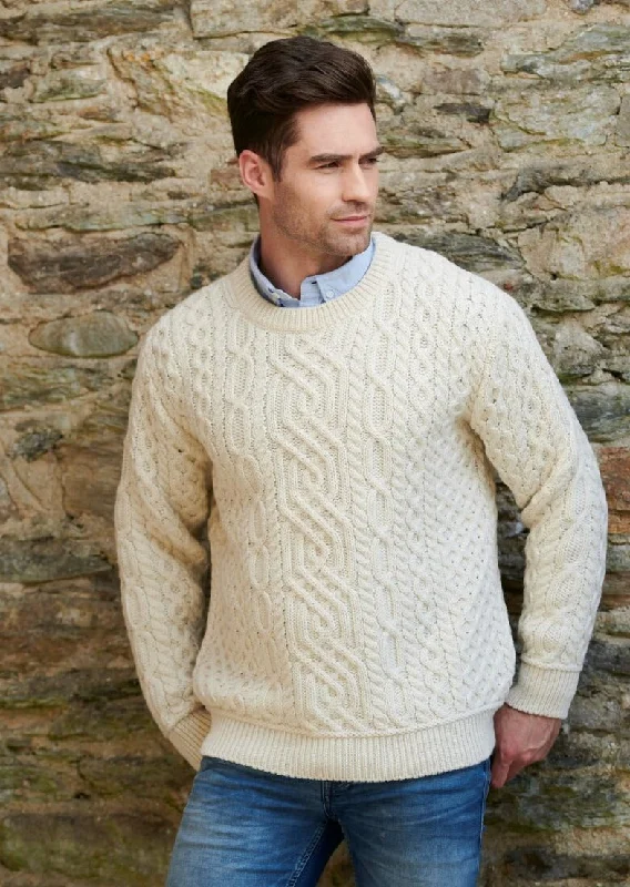 Last chance! Men’s clothing at unbeatable prices. Aran Men's Super Soft Sweater | Natural Last chance! Men’s clothing at unbeatable prices. Aran Men's Super Soft Sweater | Natural