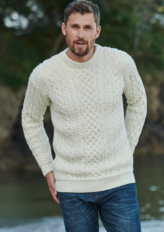 Massive markdowns on clothing items you love – Hurry before they’re gone! Aran Supersoft Men's Sweater | Natural Massive markdowns on clothing items you love – Hurry before they’re gone! Aran Supersoft Men's Sweater | Natural