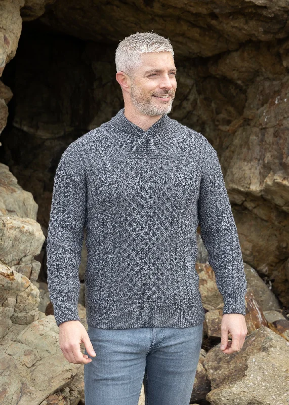 Save on stylish, high-quality clothing for every occasion – Aran Shawl Neck Sweater | Slate Save on stylish, high-quality clothing for every occasion – Aran Shawl Neck Sweater | Slate