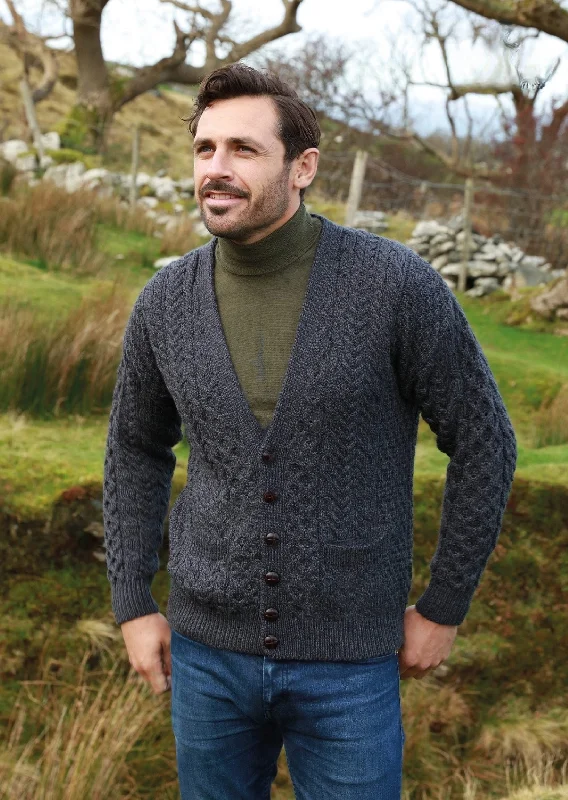 Limited-time offer – Shop top-rated clothing with massive discounts! Aran V-Neck Cardigan | Charcoal Limited-time offer – Shop top-rated clothing with massive discounts! Aran V-Neck Cardigan | Charcoal