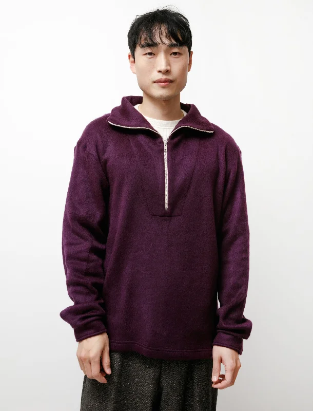Save big on men’s casual wear – today only!  Shaggy Half Zip Eggplant