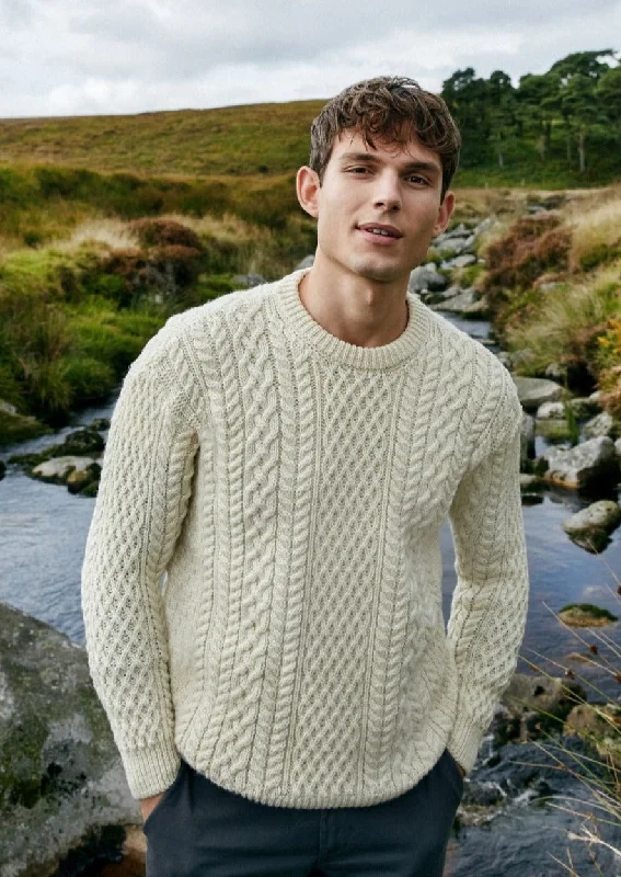 Flash sale: Men’s clothing essentials at irresistible prices! IrelandsEye Men's Cuileann Aran Sweater | Natural Flash sale: Men’s clothing essentials at irresistible prices! IrelandsEye Men's Cuileann Aran Sweater | Natural