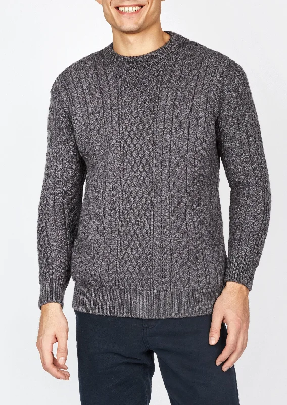 Don’t miss out on men’s fashion sales – shop today and save big! IrelandsEye Men's Cuileann Aran Sweater | Steel Marl Don’t miss out on men’s fashion sales – shop today and save big! IrelandsEye Men's Cuileann Aran Sweater | Steel Marl
