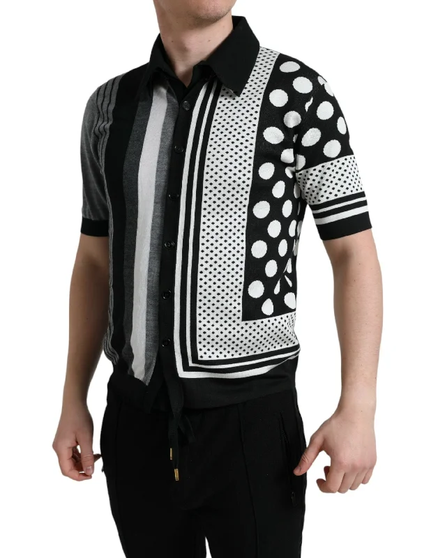 Shop the best fashion at prices you can’t beat. Dolce & Gabbana Elegant Striped Silk Blend Men's Cardigan Shop the best fashion at prices you can’t beat. Dolce & Gabbana Elegant Striped Silk Blend Men's Cardigan