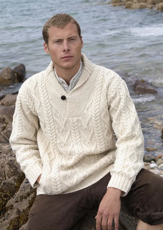 Shop trendy clothing at amazing prices – exclusive deals! Dublin Shawl Collar Aran Sweater | Natural Shop trendy clothing at amazing prices – exclusive deals! Dublin Shawl Collar Aran Sweater | Natural