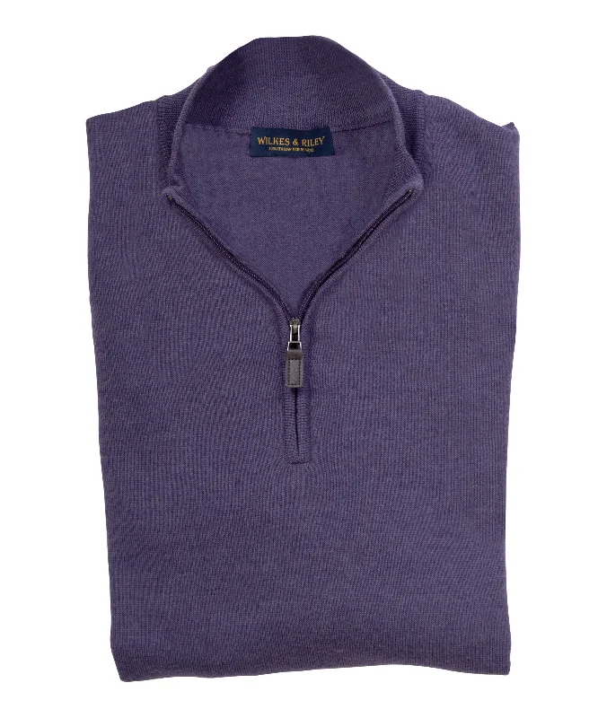 Shop stylish clothing for less – Great deals this week only. Ultra-fine Zegna Baruffa Half-Zip Merino Wool Sweater - Plum Shop stylish clothing for less – Great deals this week only. Ultra-fine Zegna Baruffa Half-Zip Merino Wool Sweater - Plum