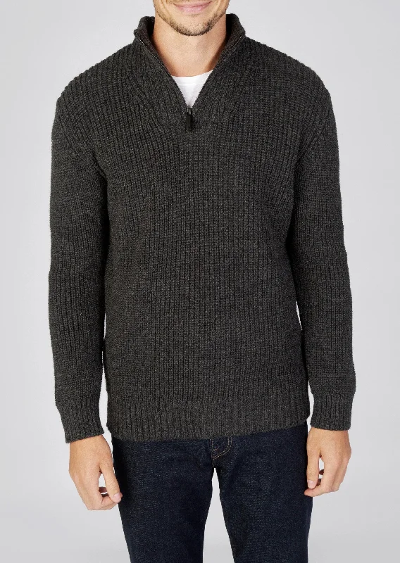 Huge savings on popular clothing styles – IrelandsEye Ribbed Zip Neck Sweater | Graphite Huge savings on popular clothing styles – IrelandsEye Ribbed Zip Neck Sweater | Graphite