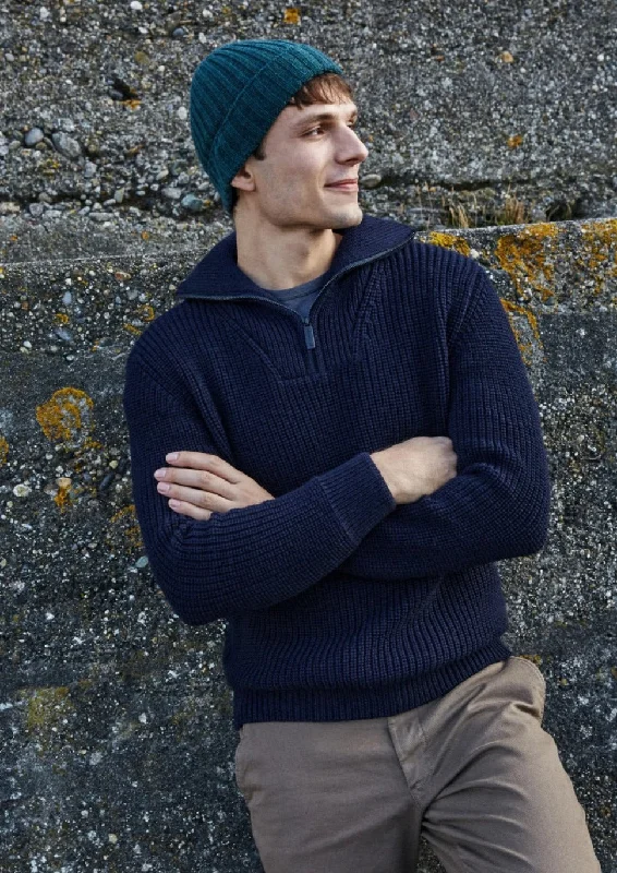 Shop the best fashion at prices you can’t beat. IrelandsEye Men's Ribbed Zip Neck Sweater | Navy Shop the best fashion at prices you can’t beat. IrelandsEye Men's Ribbed Zip Neck Sweater | Navy
