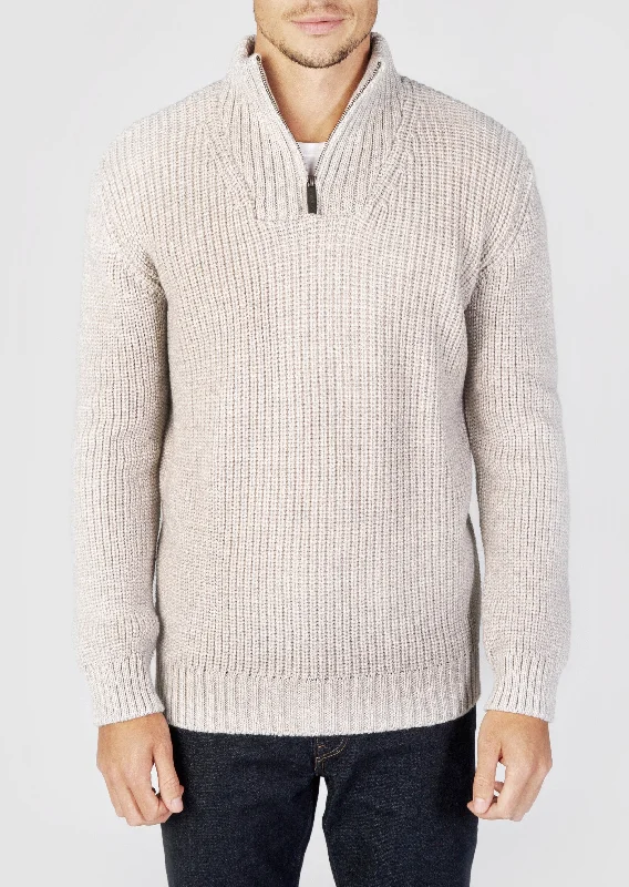 – Shop now and save big.  IrelandsEye Men's Ribbed Zip Neck Sweater | Silver Marl