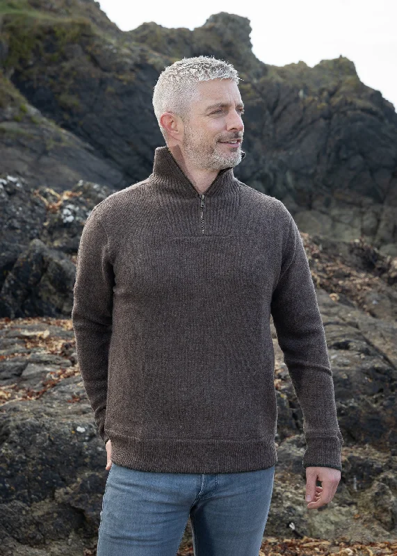 Seasonal fashion sale – Save on all your wardrobe essentials today! Mens Zip Sweater | Earth Brown Seasonal fashion sale – Save on all your wardrobe essentials today! Mens Zip Sweater | Earth Brown