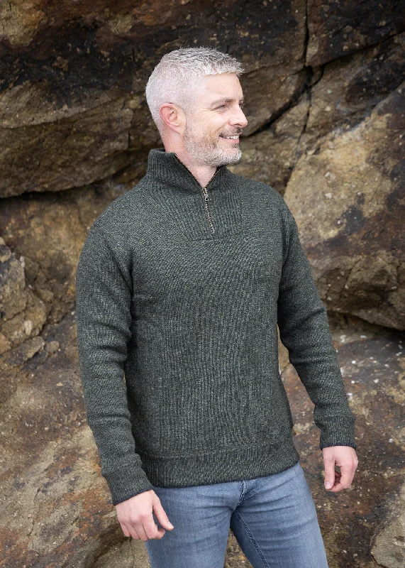 Check out the best prices on men's fashion basics – limited time offer. Mens Knitted Half Zip Pullover | Green Marl Check out the best prices on men's fashion basics – limited time offer. Mens Knitted Half Zip Pullover | Green Marl