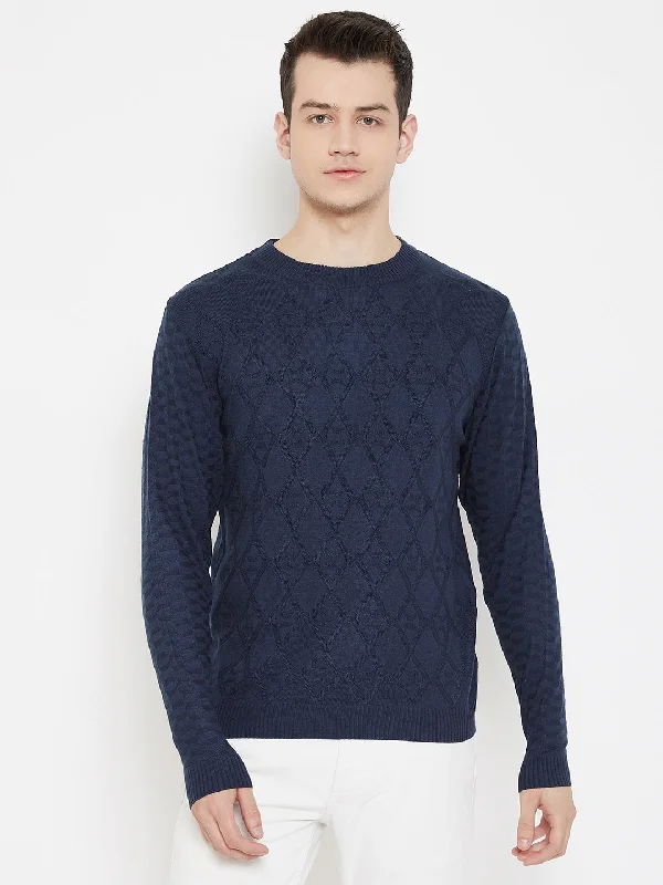 Exclusive clothing deals for customers – Shop today! JUMP USA Men Navy Blue Solid Round Neck Casual Pullover Exclusive clothing deals for customers – Shop today! JUMP USA Men Navy Blue Solid Round Neck Casual Pullover