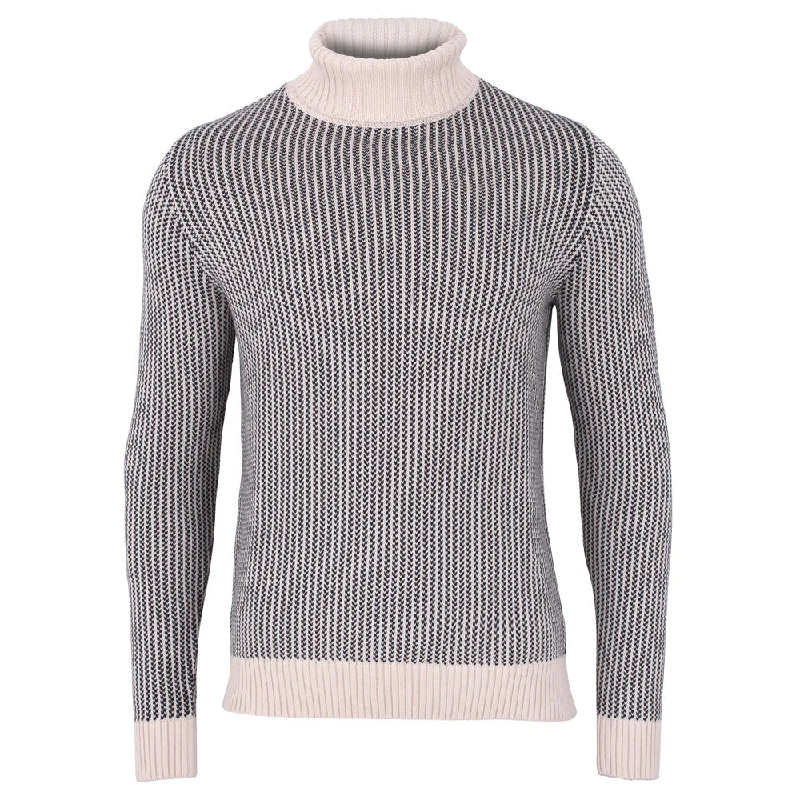 Shop smart, save big – men’s clothing sale on now!  Mens Cotton Fisherman Tuck Stitch Roll Neck Jumper