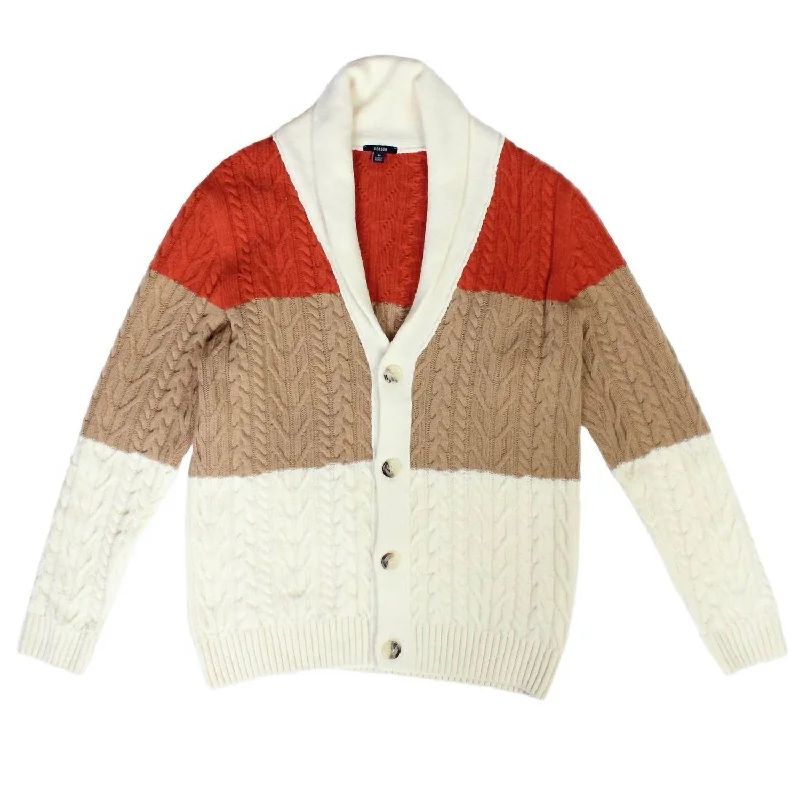 Huge deals on men’s clothing – Limited-time only! Men's Banff Colourblock Cardigan In Cream Huge deals on men’s clothing – Limited-time only! Men's Banff Colourblock Cardigan In Cream