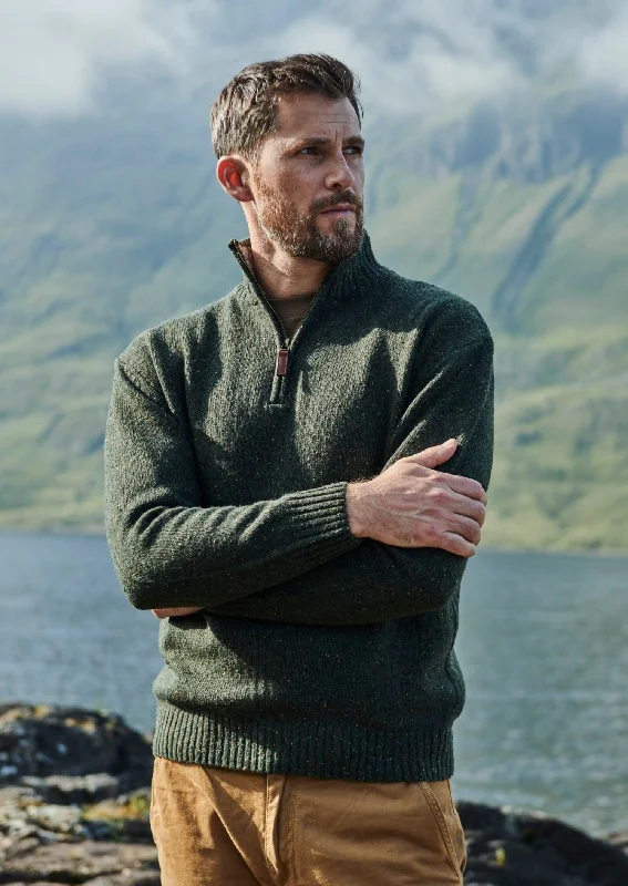 Shop new arrivals in clothing and save –  Aran Troyer Zip Sweater | Green