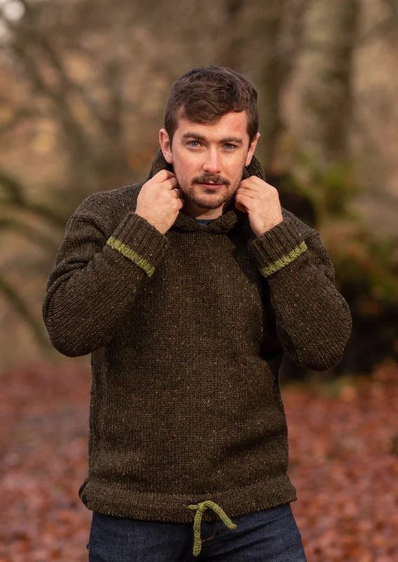 Flash deals on men’s clothing – Grab yours today! Men's Donegal Wool Hooded Sweater | Green Flash deals on men’s clothing – Grab yours today! Men's Donegal Wool Hooded Sweater | Green