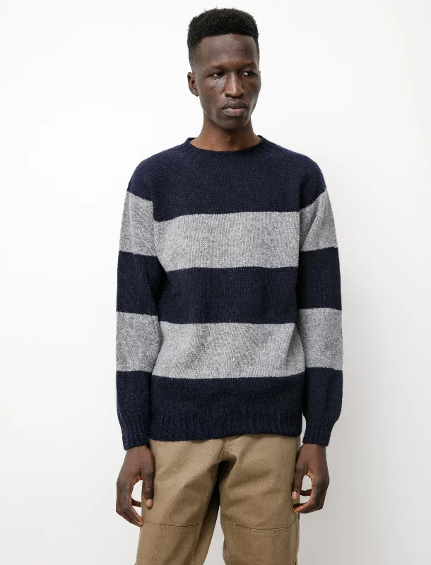 Don’t miss out – huge discounts on men’s trendy styles. Block Stripe Shetland Sweater New Navy Grey Don’t miss out – huge discounts on men’s trendy styles. Block Stripe Shetland Sweater New Navy Grey