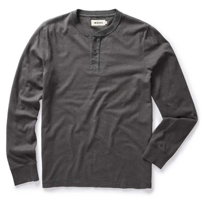Seasonal fashion sale – Save on all your wardrobe essentials today!  The Organic Cotton Henley in Faded Black