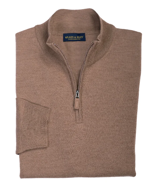 Enjoy exclusive discounts. Ultra-fine Zegna Baruffa Half-Zip Merino Wool Sweater - Camel Enjoy exclusive discounts. Ultra-fine Zegna Baruffa Half-Zip Merino Wool Sweater - Camel
