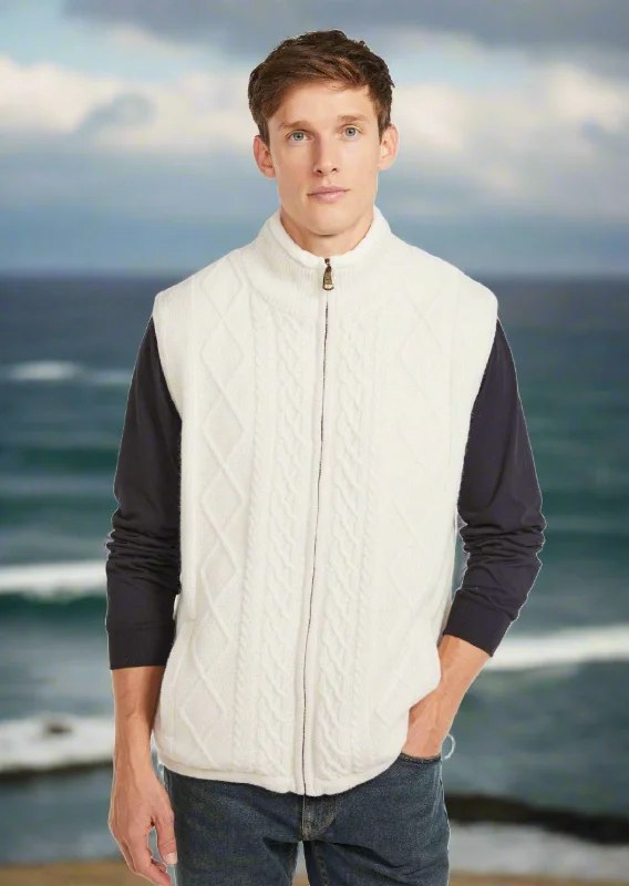 Shop trendy clothing for every season – Special promotion today. Aran Full Zip Fleece Gilet | Natural Shop trendy clothing for every season – Special promotion today. Aran Full Zip Fleece Gilet | Natural