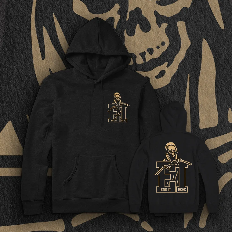 Seasonal sale  END IT "BCHC REAPER EMBLEM" BLACK HOOD