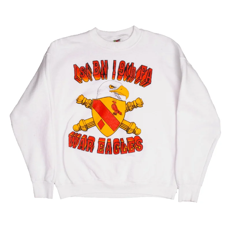 Shop the look you love at prices you’ll love even more!  VINTAGE US ARMY 1ST BN 19TH FA WAR EAGLE SWEATSHIRT 1990S SIZE LARGE