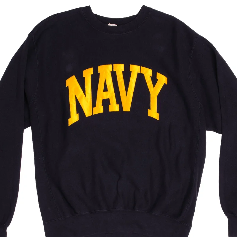 Don’t miss out – Limited-time   VINTAGE USN US NAVY REVERSE WEAVE SWEATSHIRT CREWNECK 1990s SIZE LARGE