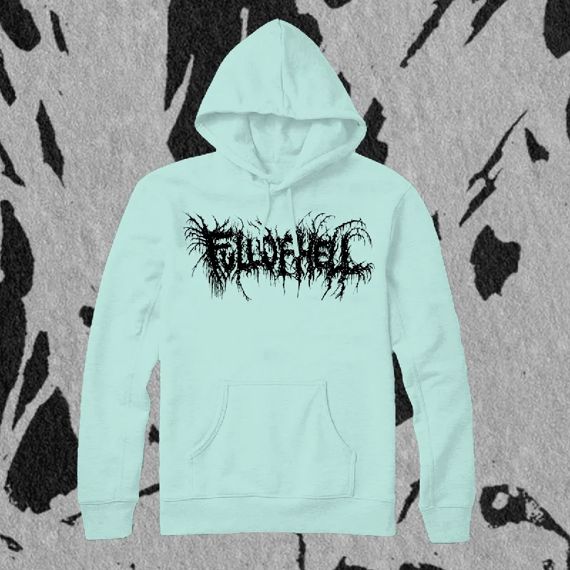 Upgrade your wardrobe with stylish men's apparel – now on sale!  FULL OF HELL "LOGO" MINT PULLOVER HOOD