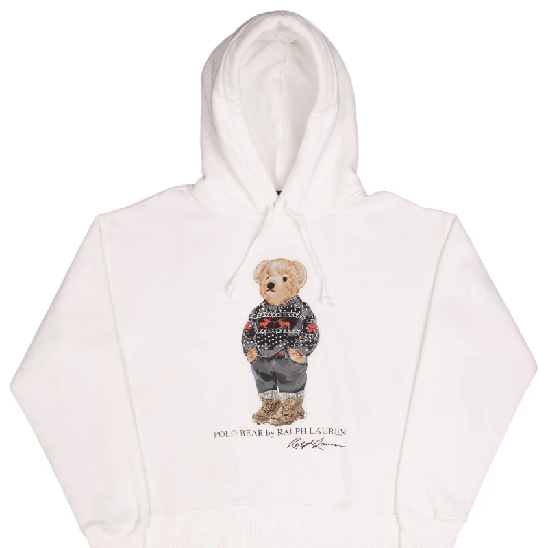 Flash sale: Save big on men's clothing this weekend!  RALPH LAUREN POLO BEAR WOMAN HOODIE SWEATSHIRT SIZE MEDIUM