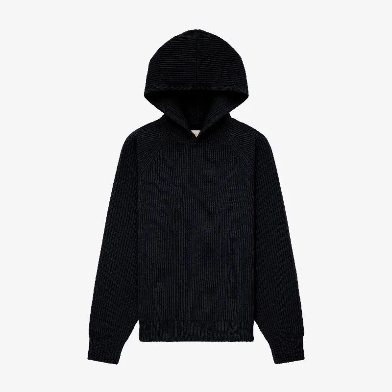 Buy more, save more –  Ribbed Knit Hoodie