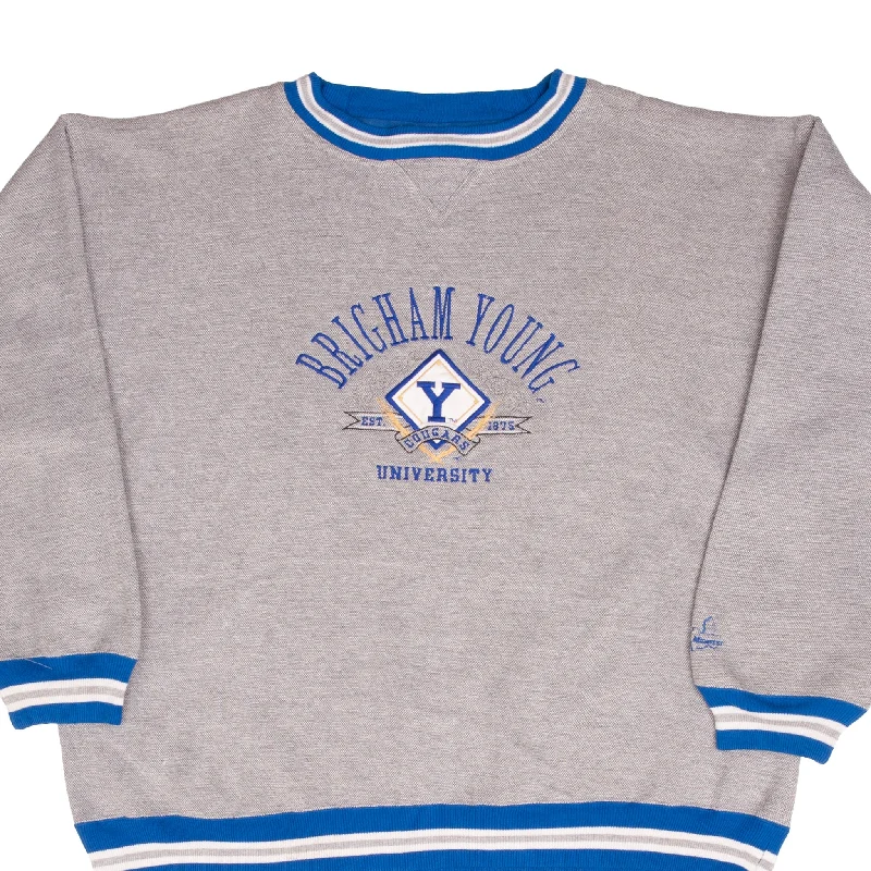 Exclusive deals on men’s fashion – Shop now and save big!  VINTAGE BYU BRIGHAM YOUNG UNIVERSITY COUGARS EMBROIDERED SWEATSHIRT 1990S XL